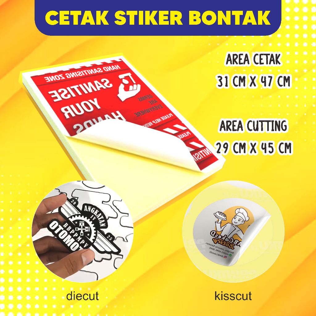 

Cetak Stiker Bontax A3+ Murah