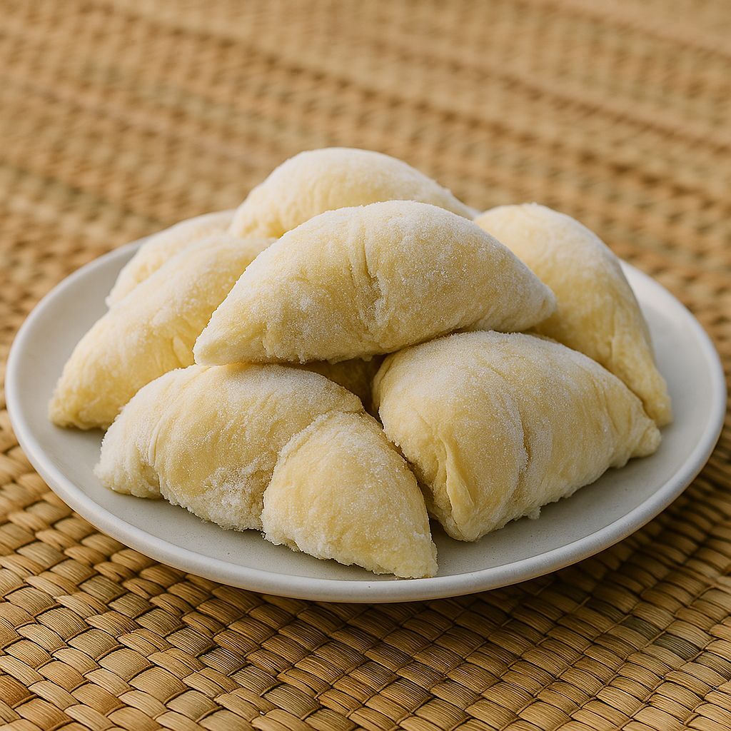 

Buah Beku - DURIAN Duren Sibolga Kupas Frozen 500g untuk JUS Smoothies - Kheiza Frozen