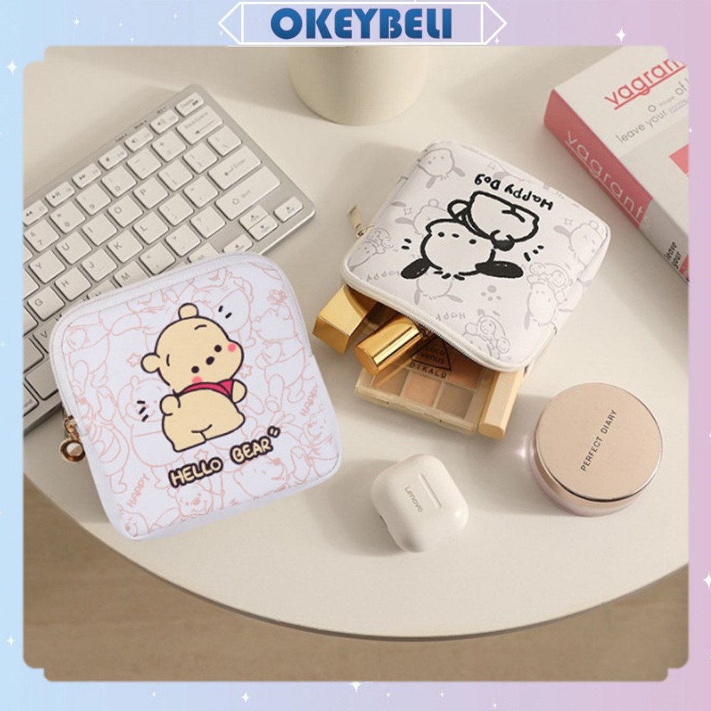 •OKEY BELI•PC2061 Dompet Pouch Penyimpanan Pembalut Makeup Tas Mini Storage Organizer ag Multifungsi