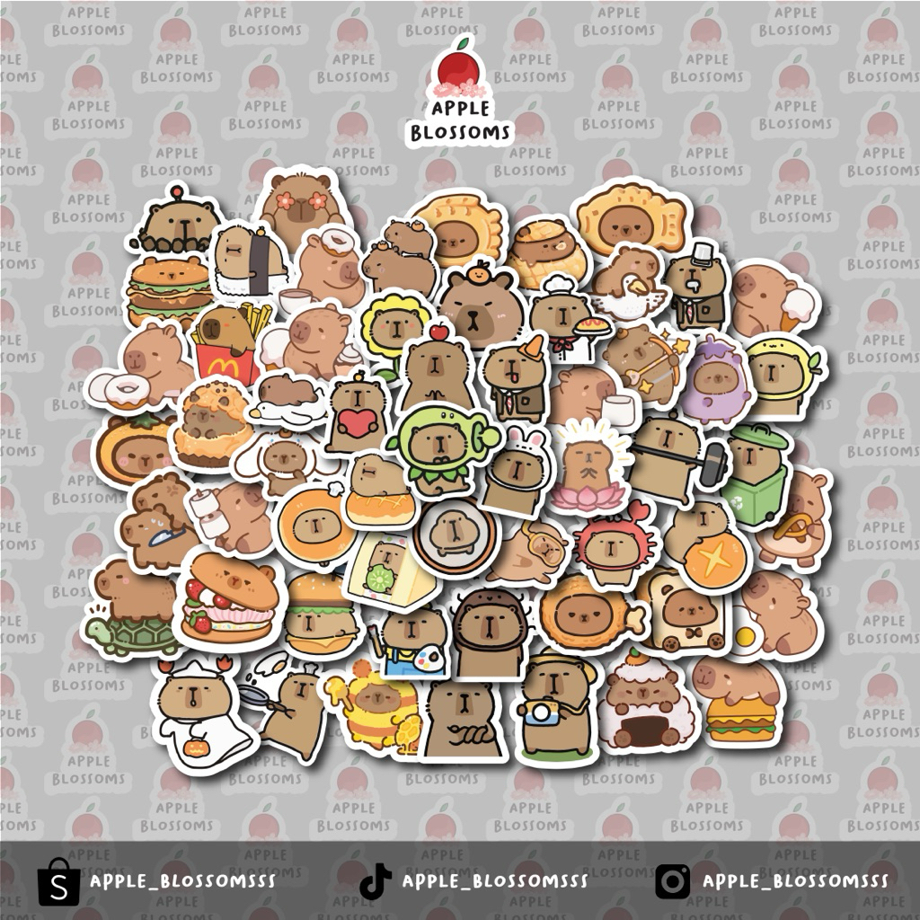 

A3 CAPYBARA STICKER | sticker laptop | stiker aesthetic