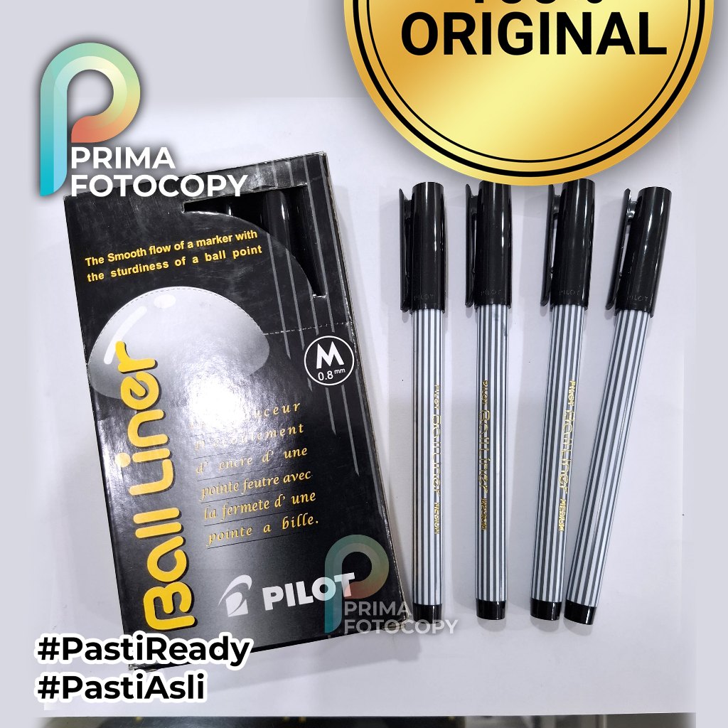 

Pen Pilot Balliner medium 0 8 Pilot Original Pulpen Khusus Tanda Tangan ballpoint pilot hitam biru hijau Pilot Ball Liner boliner 0.8 mm