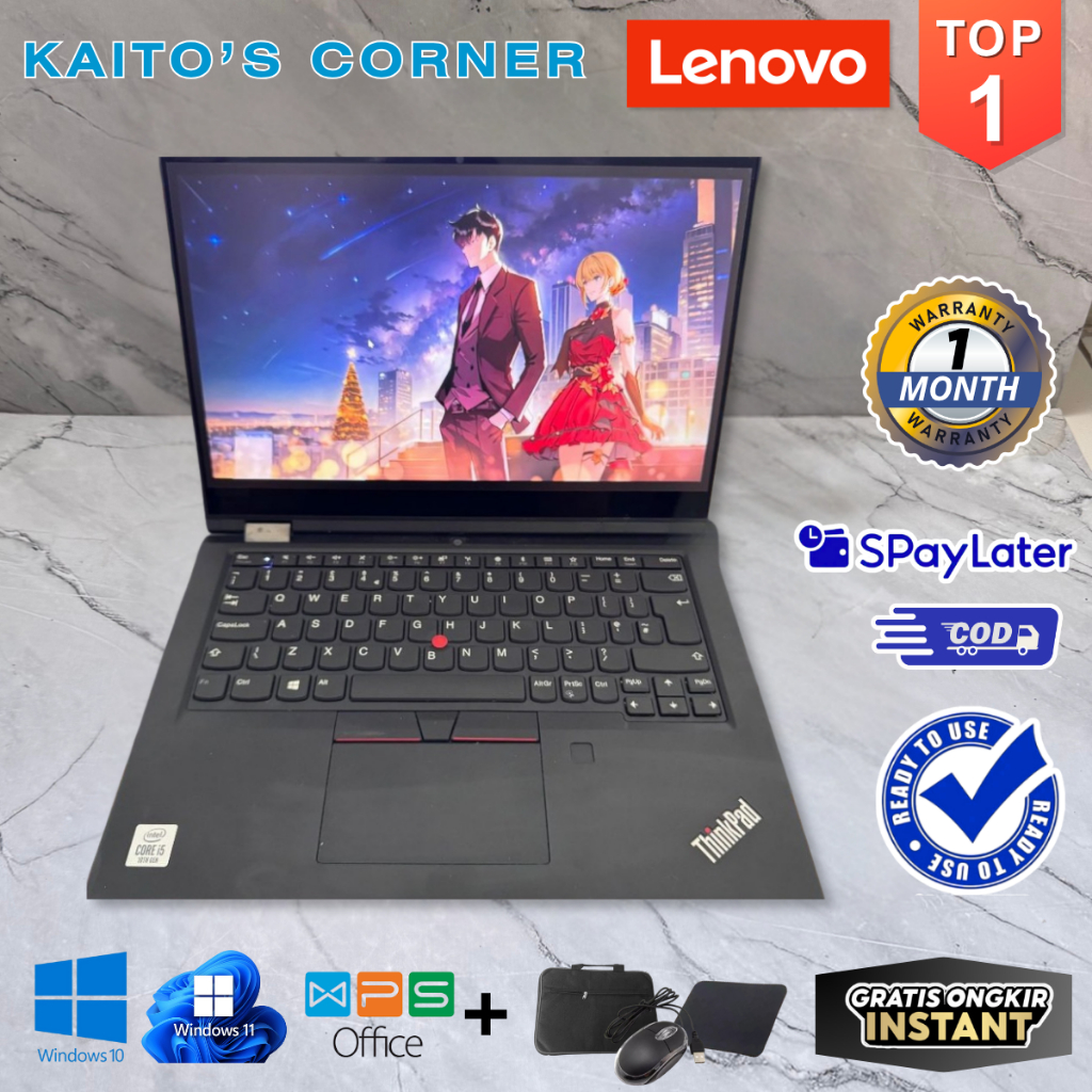 [Bekas] LAPTOP LENOVO L13 YOGA - BISA FLIP 360 TOUCHSCREEN + STYLUS PEN - 13,3INCH