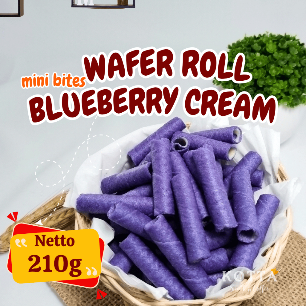 

Wafer Roll Mini Bites Blueberry Cream 210 gram