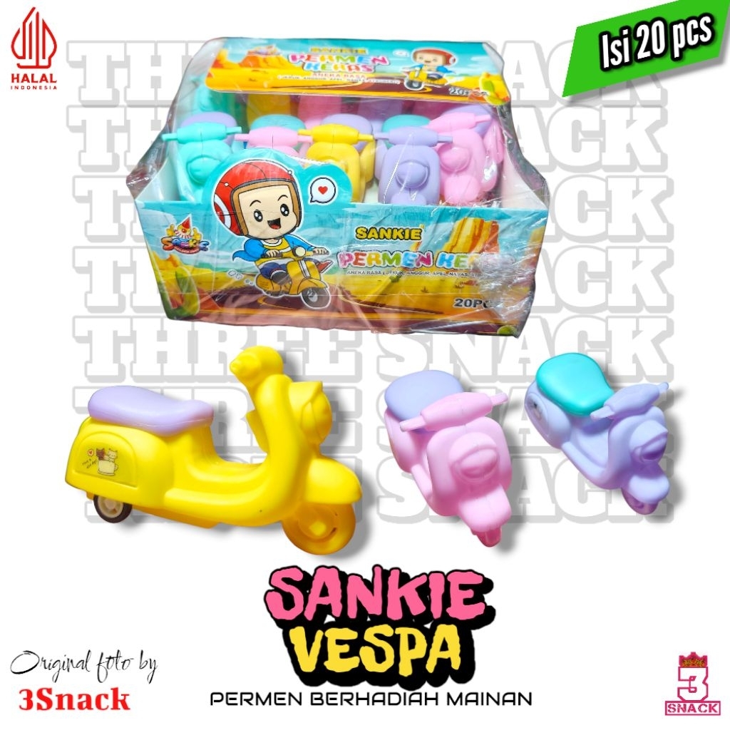 

SANKIE VESPA PERMEN BERHADIAH MAINAN ISI 12 PCS