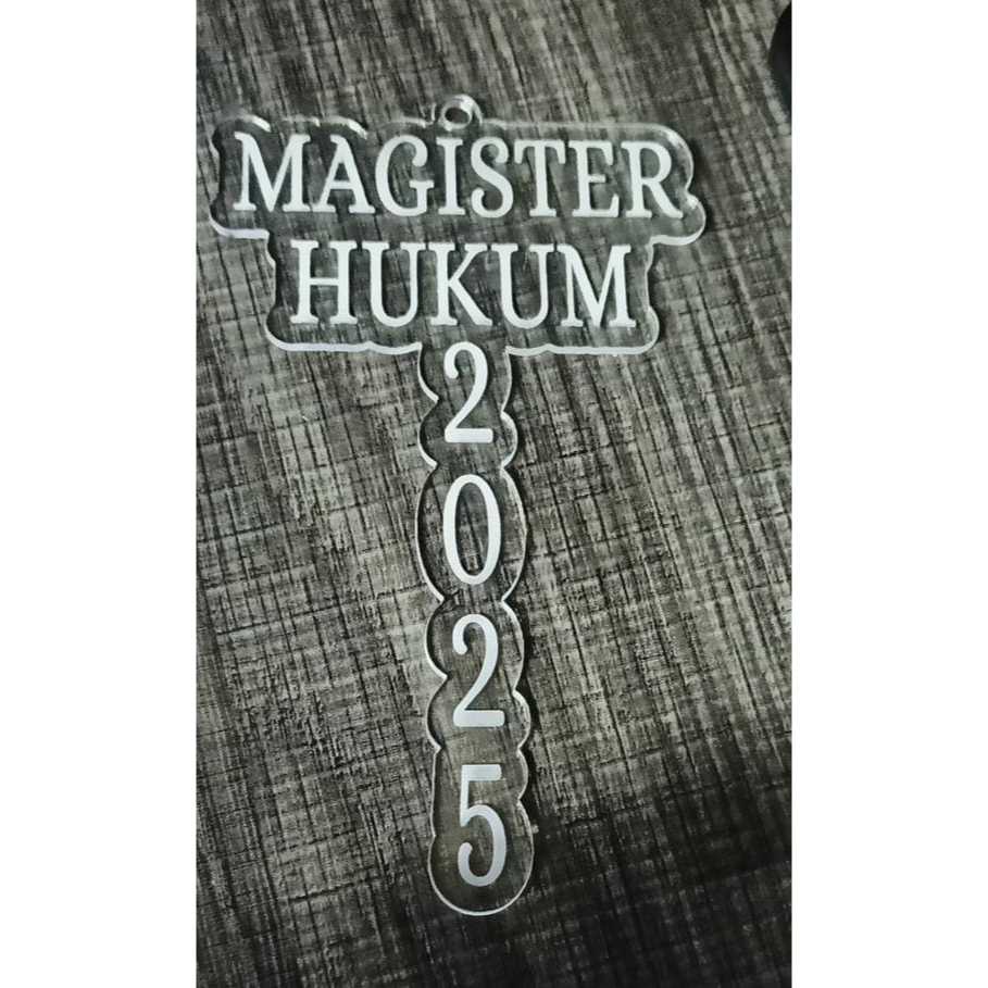 akrilik gantungan bunga wisuda - custom nama gantungan wisuda