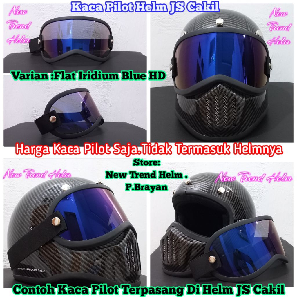Kaca Helm JS Cakil.Kaca Pilot Helm JS Cakil