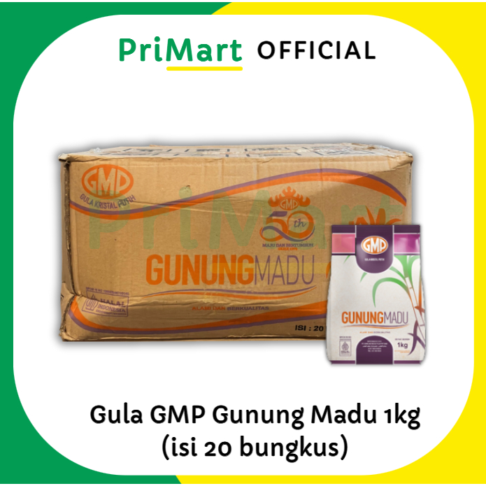 

Gula GMP Gunung Madu 1kg dus (Isi 20 bungkus)