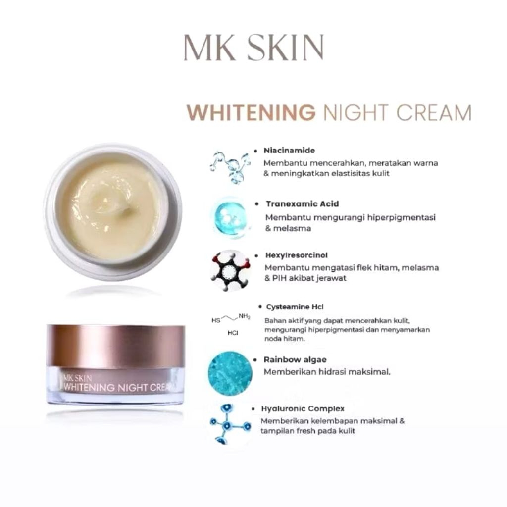 (LANGSUNG KIRIM SATUAN) MK SKIN SATUAN KRIM, FW, TONER MAHARANI KEMALA SKINCARE ORIGINAL BPOM