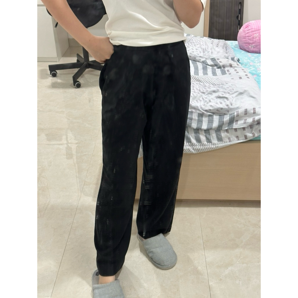 UNIQLO ORI Kulot Hitam Celana Santai Wanita Preloved