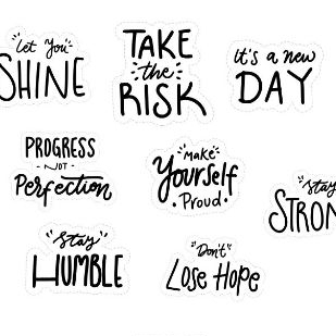 

45Pcs Stiker Desain Black and White atau Quotes untuk Scrapbook DIY