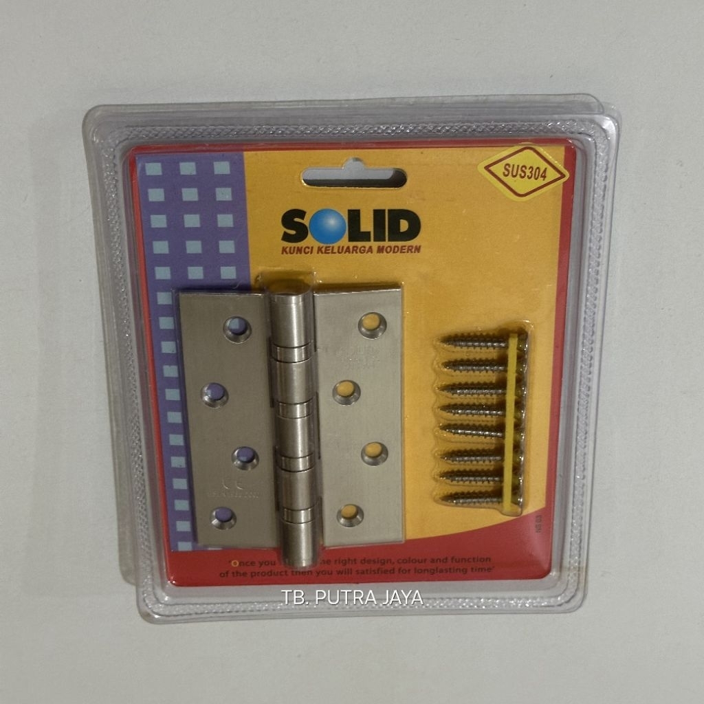 Engsel Pintu SOLID Stainless Steel SUS304 Ukuran 4" Inch Engsel Pintu 4BB US32D Original Berkualitas