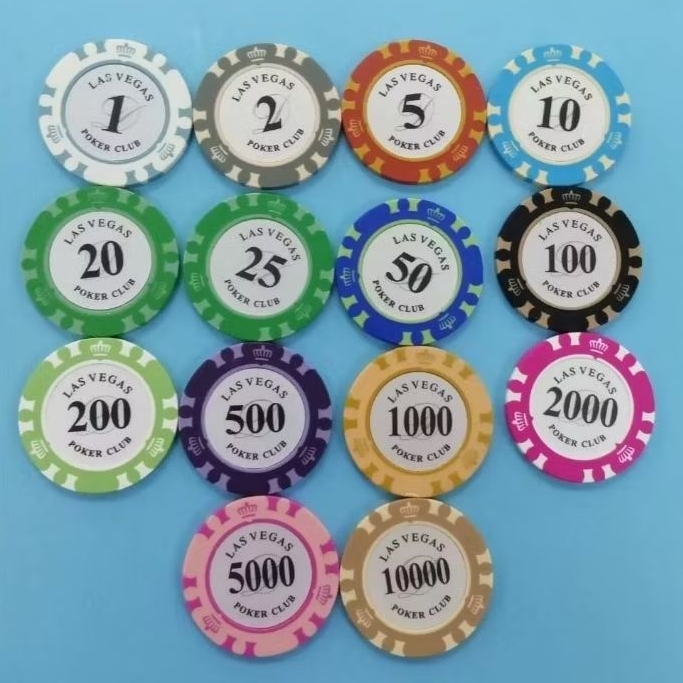 10 keping Koin Angka Chip Las Vegas