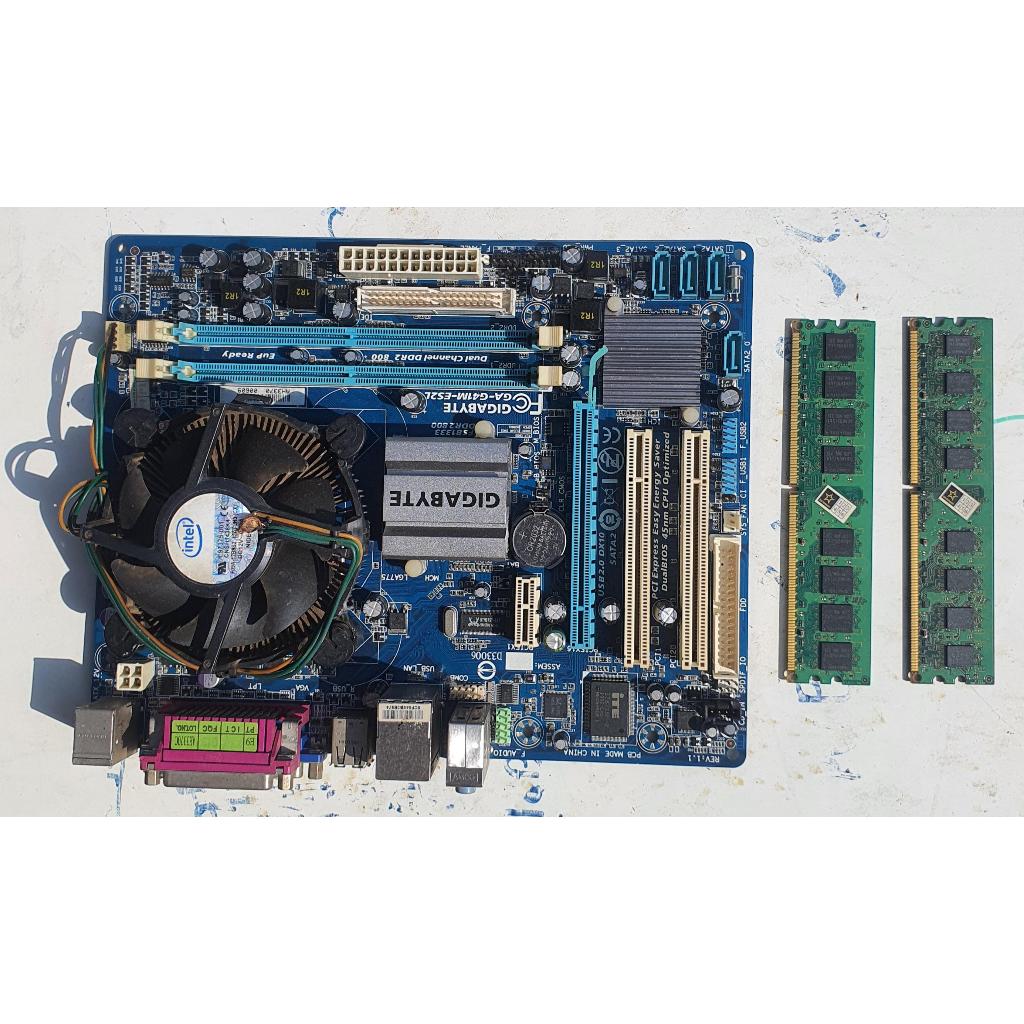 Paket Mobo G41 DDR3 + Processor Core 2  Duo E8400 + RAM 4GB + Fan Backpanel