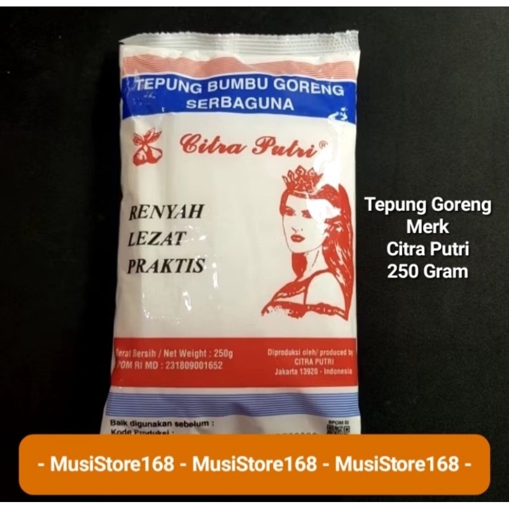 

MS168 - Tepung Goreng Merk Citra Putri 250 Gram. Tepung Goreng Garing / Crispy
