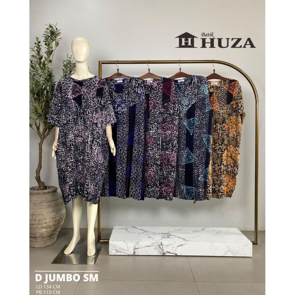 (LD 134 CM) Daster Huza Batik Pekalongan ll Daster Jumbo No Busui