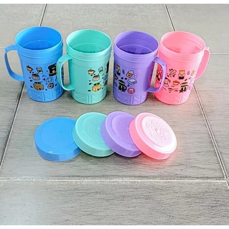 Mug Eliza  / gelas tutup / mug plastik tutup / mug gelas tutup / mug gelas anak