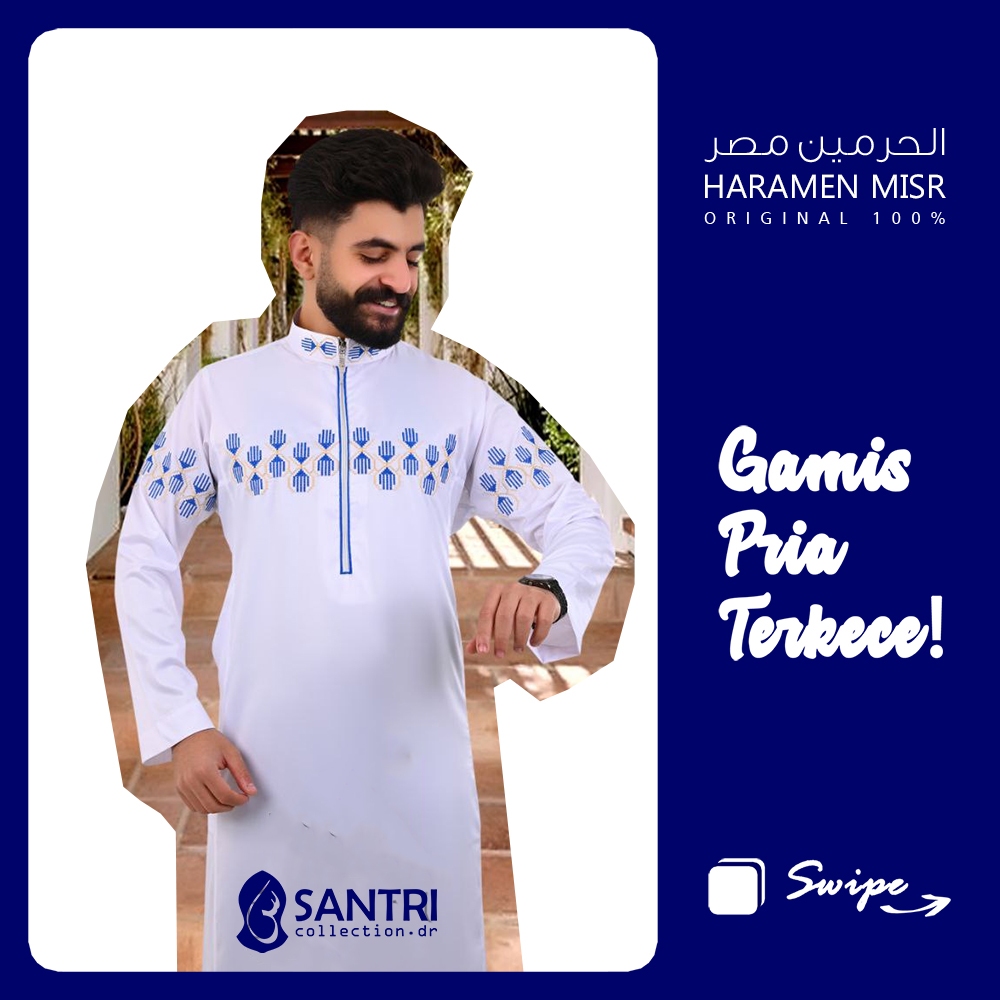 JUBAH AL-HARAMAIN MESIR || JUBAH MESIR BORDIR HEXAGONAL