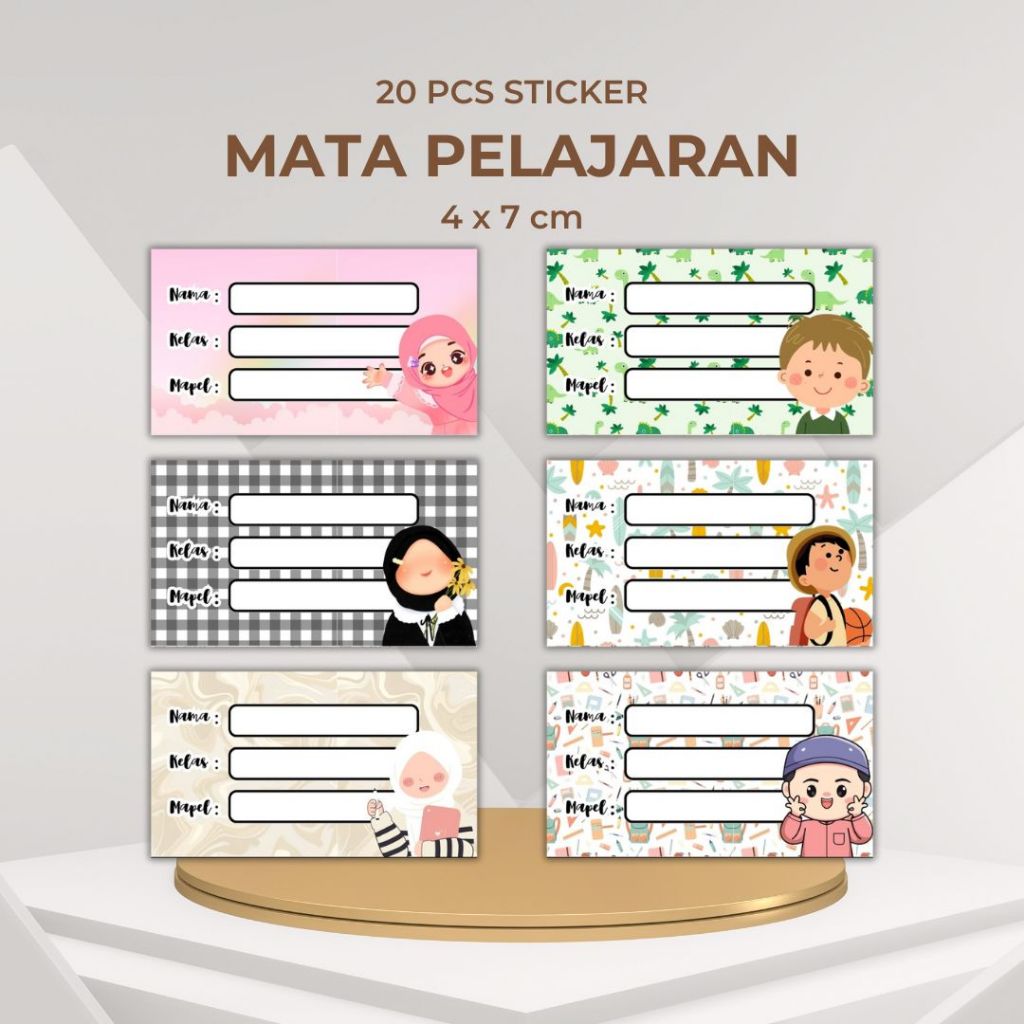 

Stiker Mata Pelajaran Sekolah SD SMP SMA Label Buku Pelajaran Sekolah Custom Tulisan Sticker MapeL Mata Pelajaran Sekolah Isi 20 pcs Ukuran 4 x 7 cm