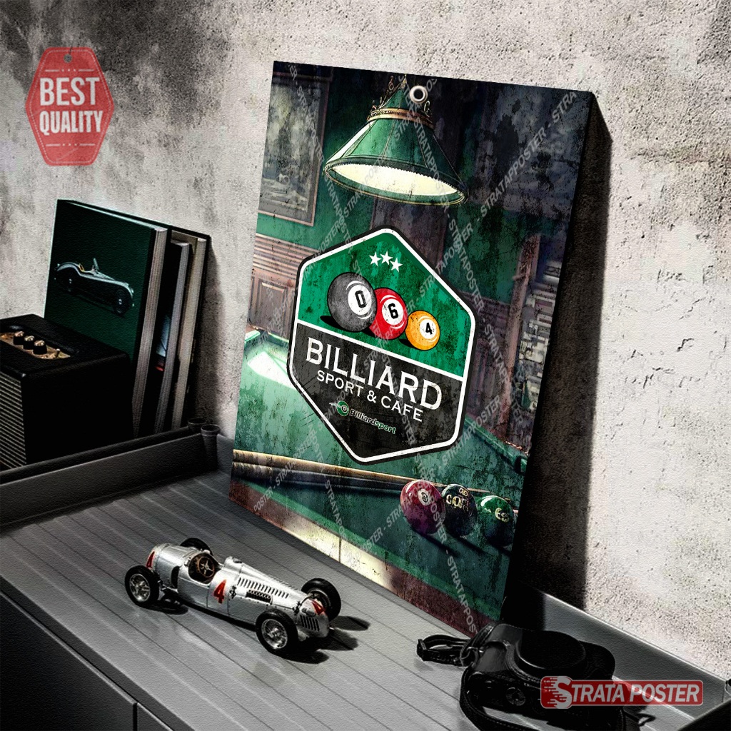 Poster dinding billiard Dekorasi hiasan aesthetic