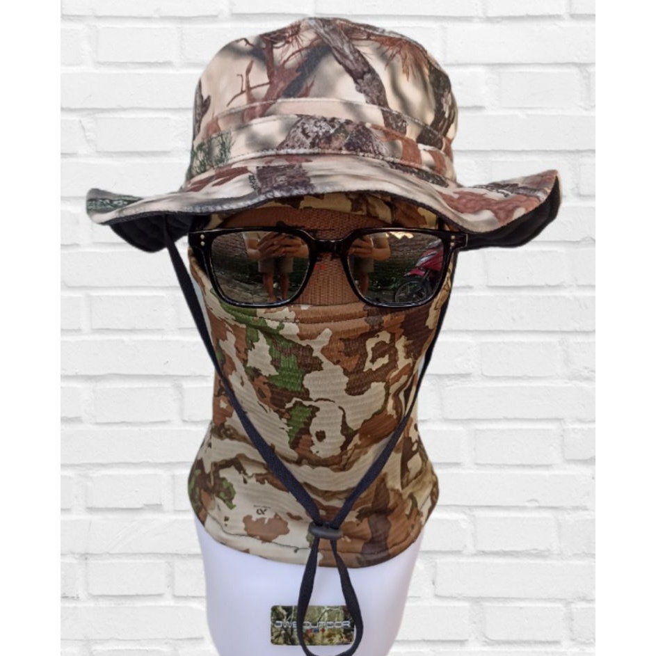 TOPI RIMBA CAMO DAN MASKER NINJA BAHAN CAMO ORIGINAL IMPORT ASLI