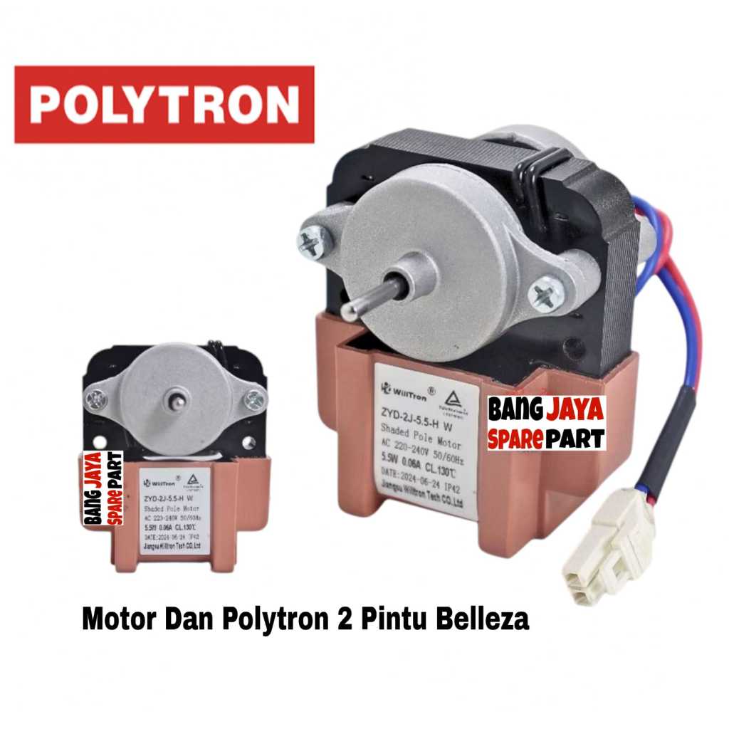 Motor Fan Kipas Evaporator Kulkas Polytron 2 Pintu Belleza
