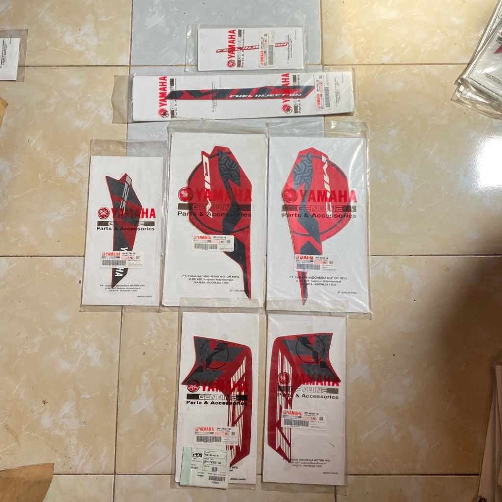 striping stiker Yamaha Mio m3 2015 Merah original YGP