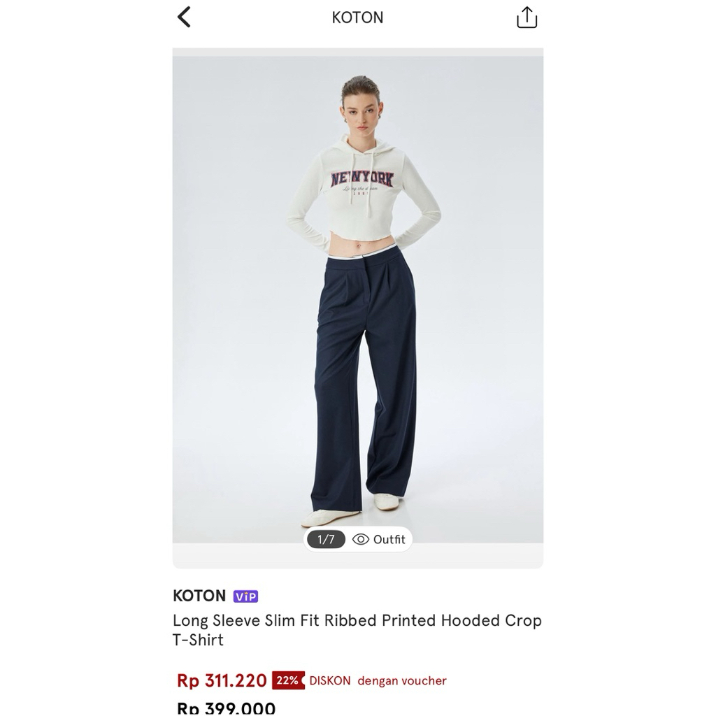 hoodie crop top brand koton