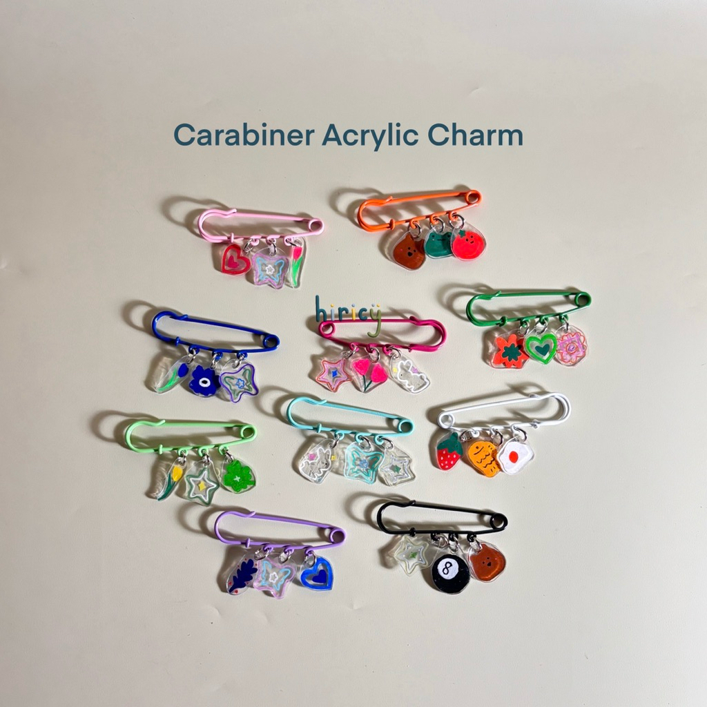 Carabiner Acrylic Charm | Acrylic Bag Charm