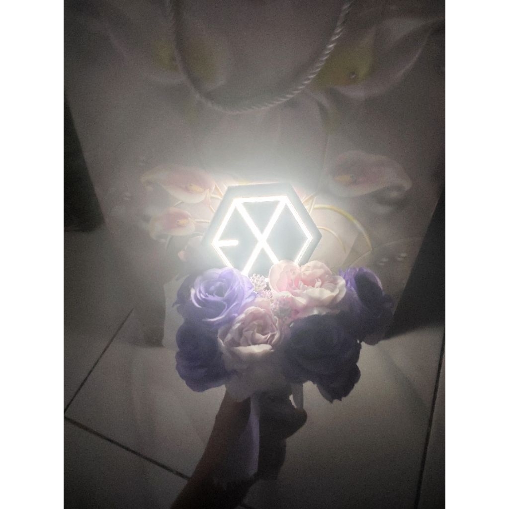 (Baca Desc)Preloved Official EXO Lightstick Vers 1 Fullset Tag : Bouquet Lightstick EXO Boucket Bung