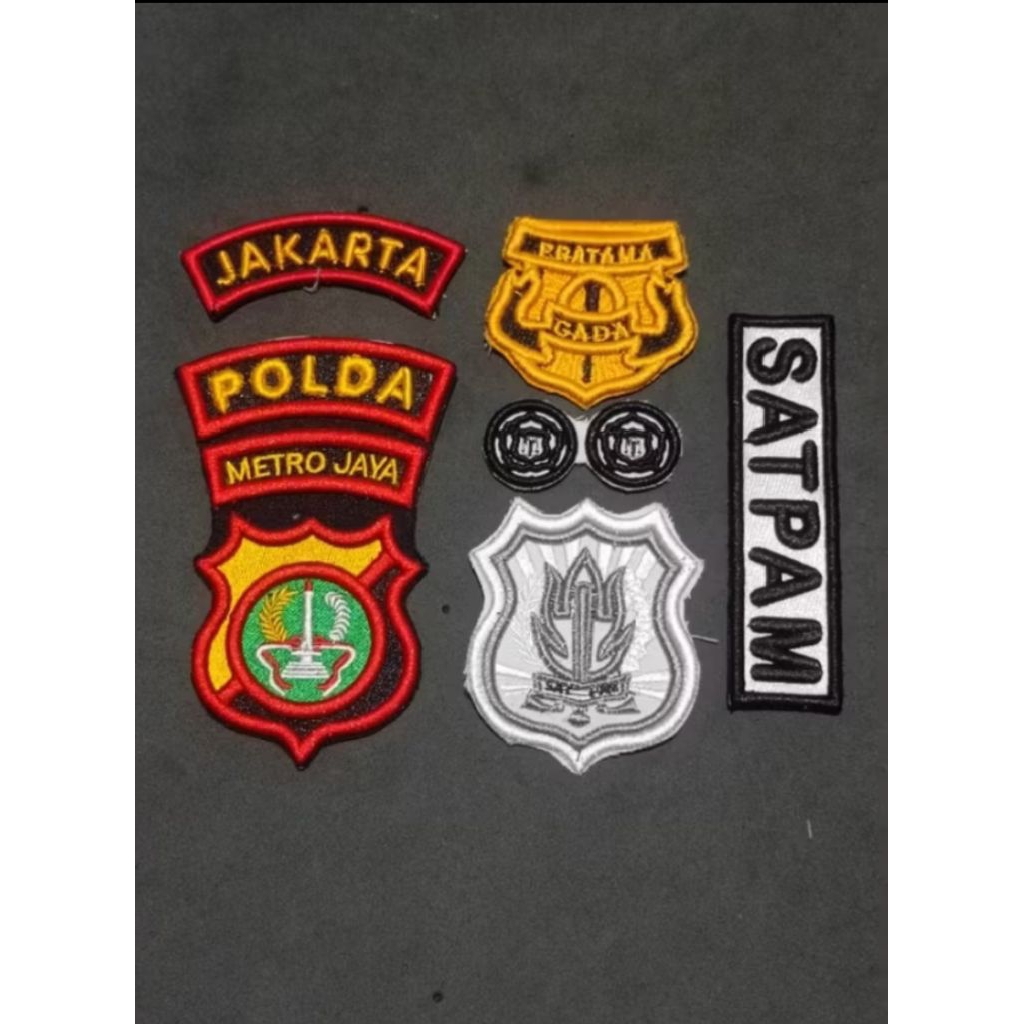 Atribut bordir satuset satpam timbul 3D