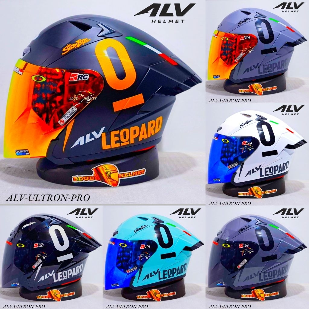Helm ALV Ultron PRO | Ultron pro Black dof Leopard paket ganteng