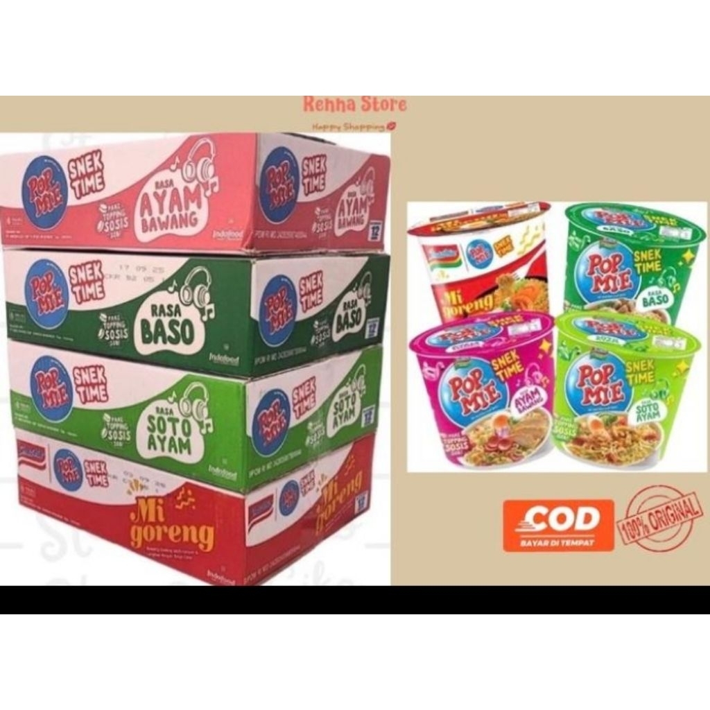 

Pop mie mini 39 gram x 12pcs / dus popmi snek time pop mie