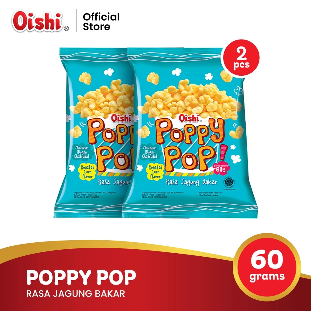 

Oishi Poppy Pop Cemilan Snack Rasa Jagung Bakar 60gr