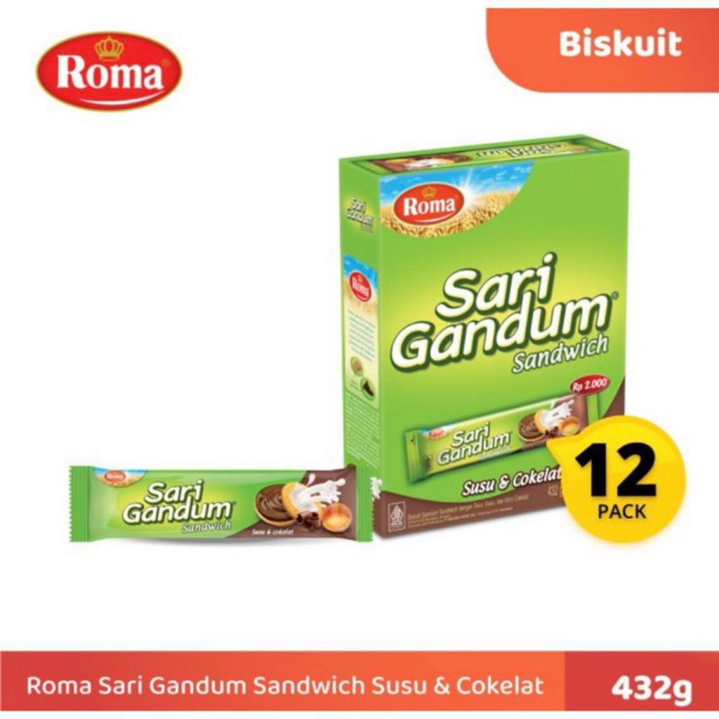 

Sari Gandum – Biskuit Gandum Pilihan (1 Box 12 Pcs) Eceran 2000