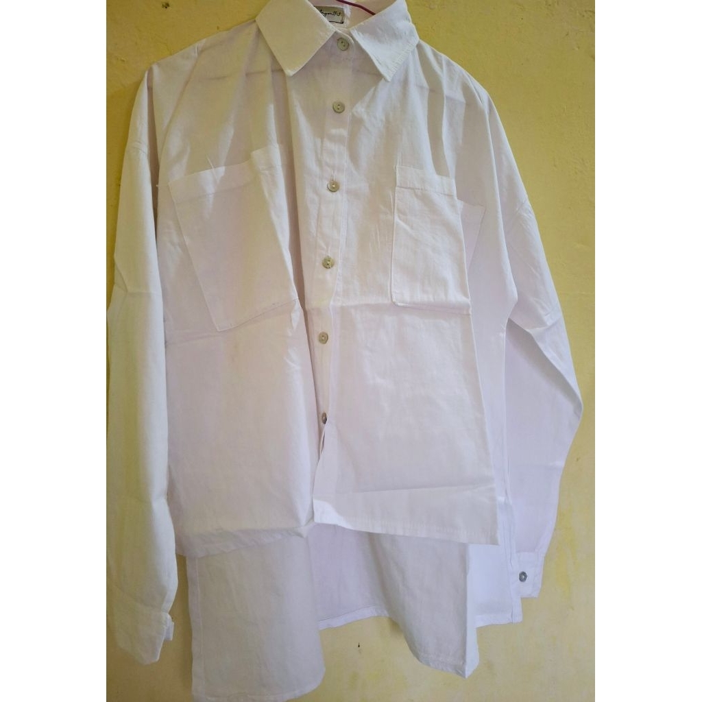kemeja putih lengan panjang mayoutfit