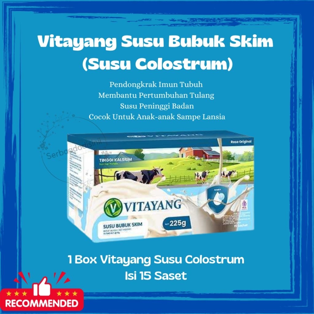 

Vitayang Susu Bubuk Skim [Susu Colostrum Peninggi Badan|Imun Kuat|Kesehatan Tulang]