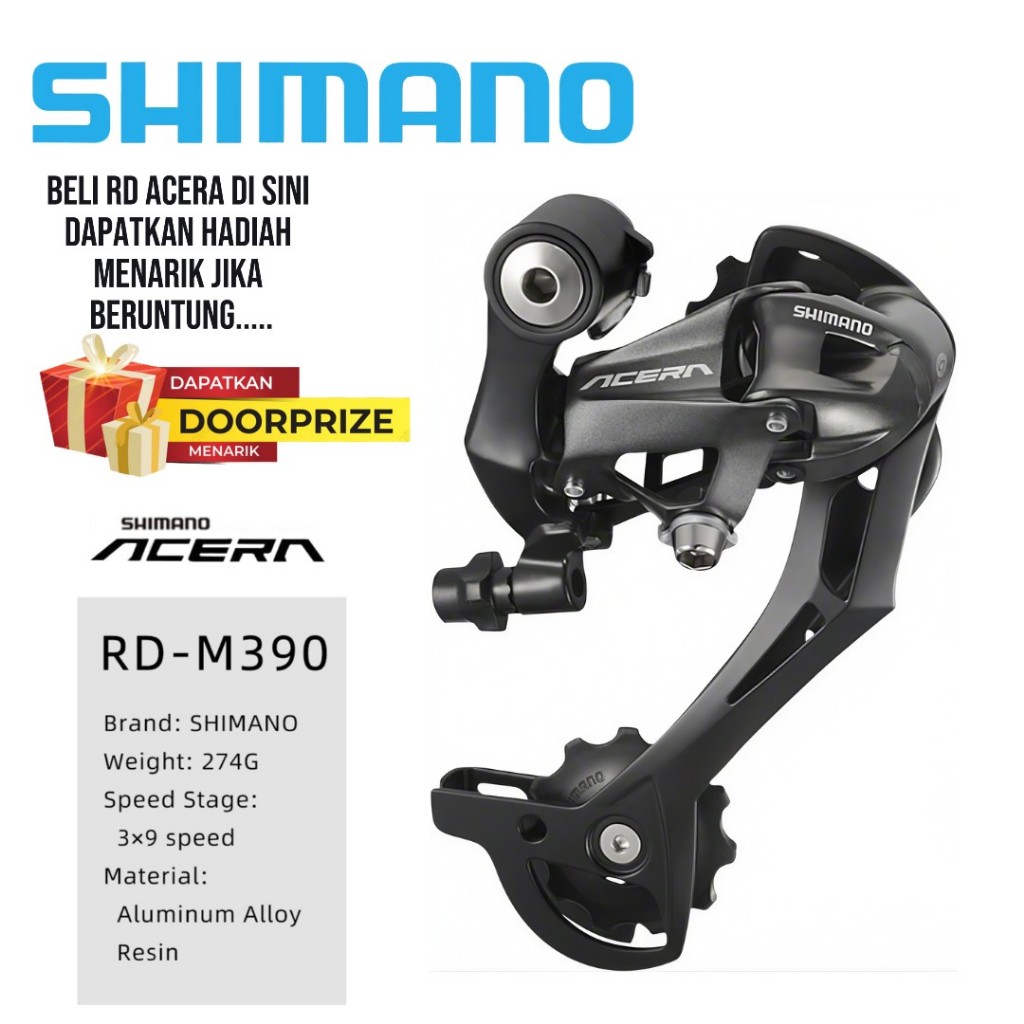 RD Shimano Acera 7/8/9 Speed Rear Derailleur M390 Sepeda Lipat MTB Roadbike DLL