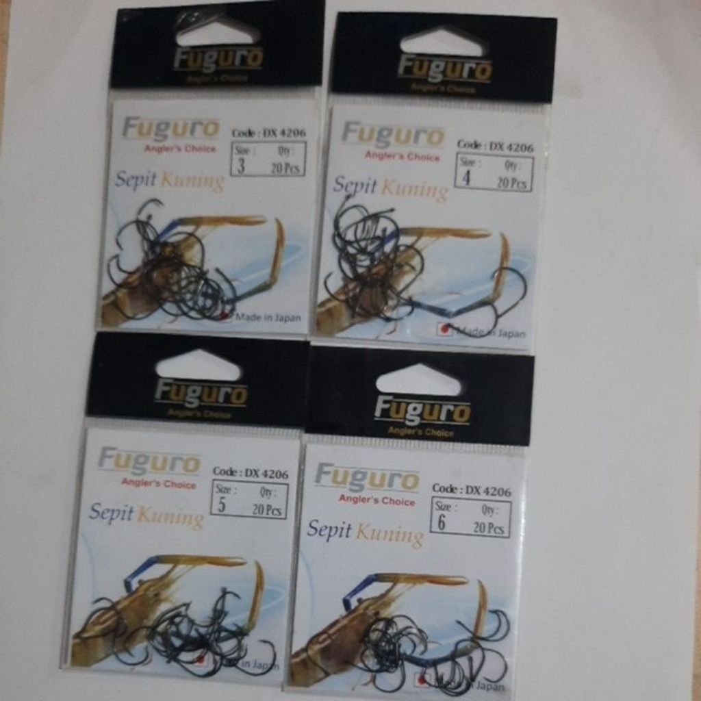 mata kail udang Fuguro sepit kuning DX 4206 isi 20