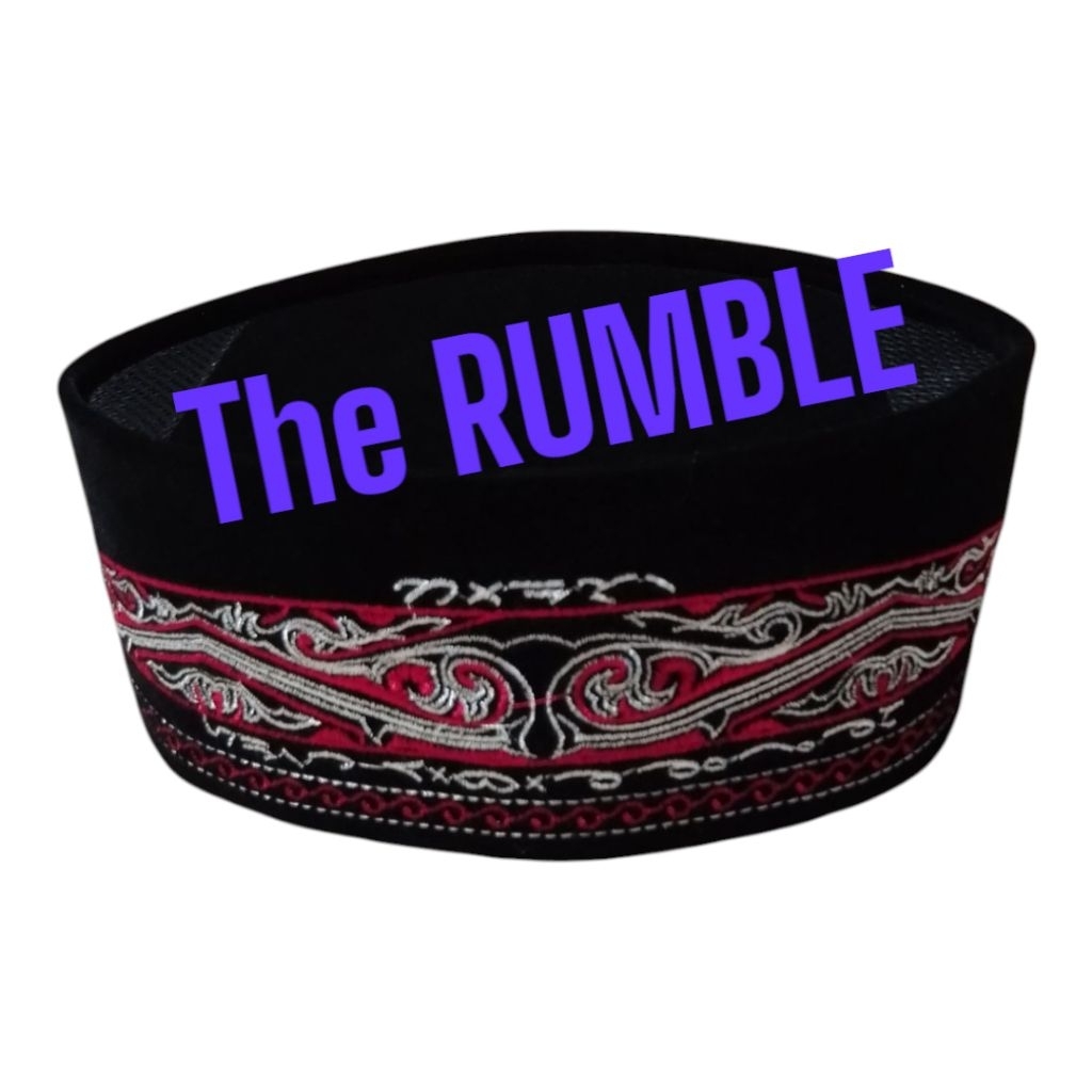 PECI SONGKOK BATIK BATAK GORGA FULL BORDIR TULISAN AKSARA BATAK