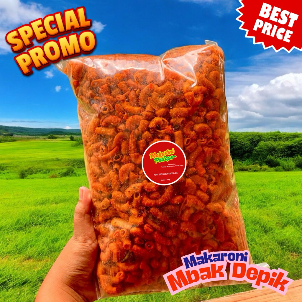 

Makaroni Extra Pedas | Makaroni Pedas 250g | Makaroni Pedas Mbak Depik