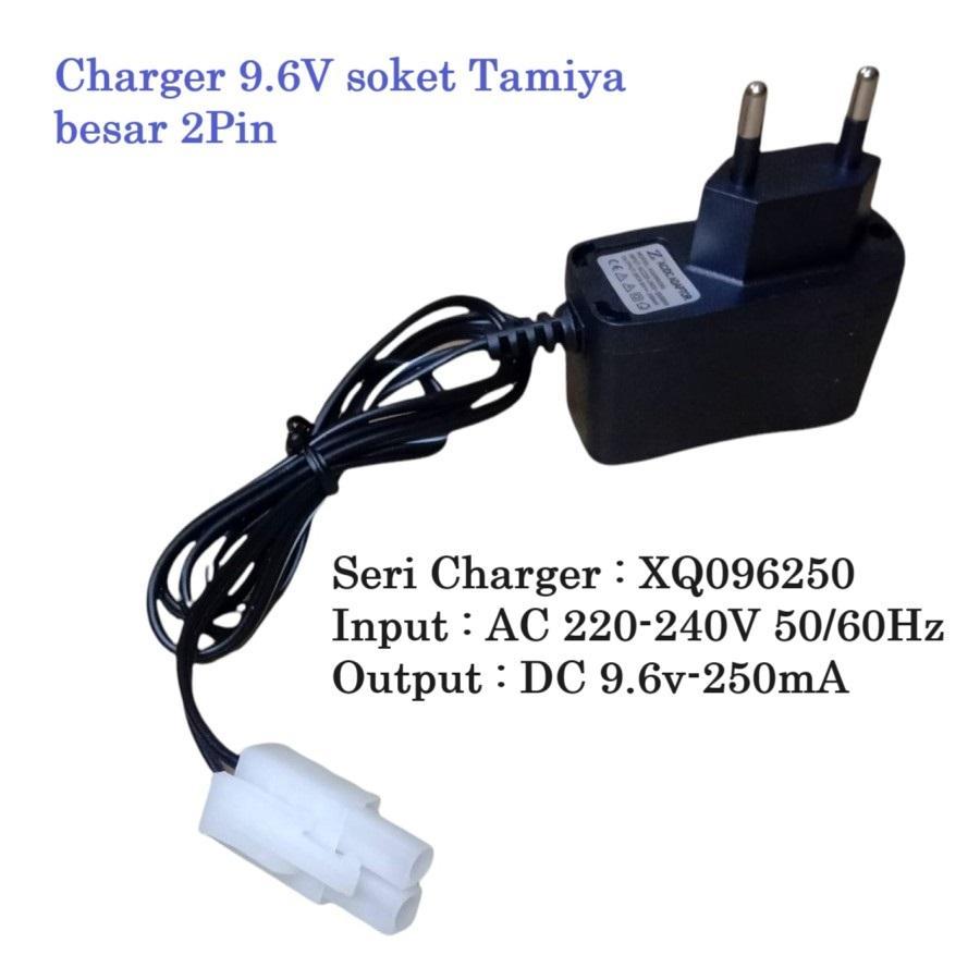 Charger Casan Baterai 3.6V 4.8V 6V 7.2V 9.6V Soket RC Tamiya 2Pin mobil remot