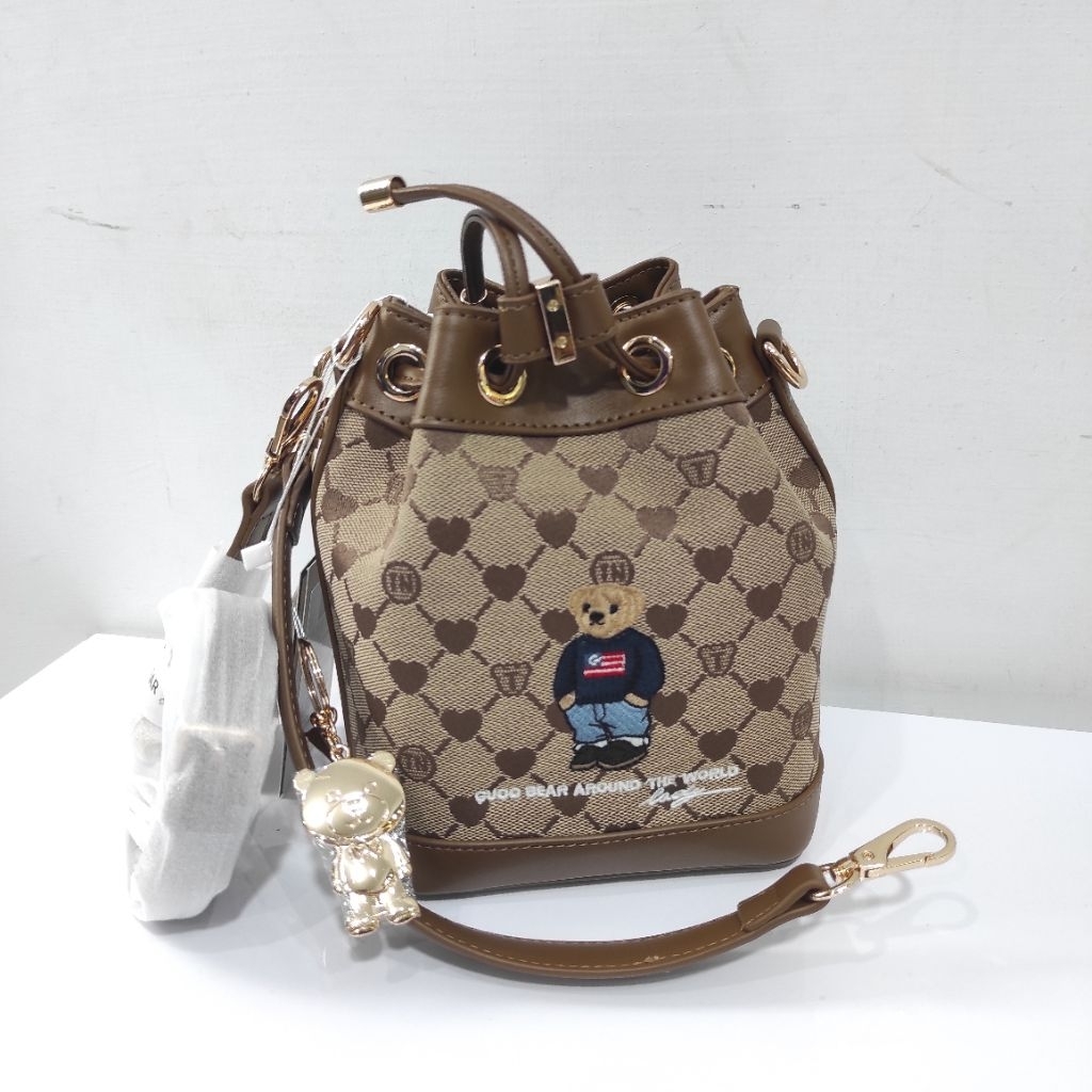 Ttwn guoo bear original Gu1452 Tas sling bag - tas wanita - tas serut terbaru - ttwn guoo bear origi
