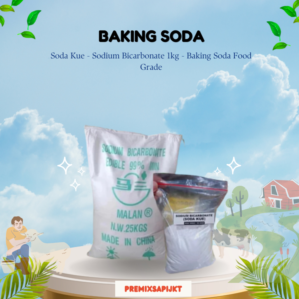 

NEW BAKING SODA - Soda Kue - Sodium Bicarbonate 1kg - Baking Soda Food Grade MURAH BERKUALITAS
