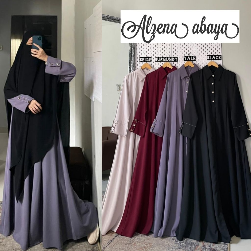 ALZENA ABAYA | Abaya cantik | Abaya dubai | Abaya simple | Abaya jumbo | Gamis murah | Gamis polos |