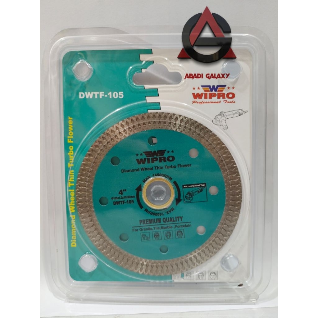Diamond Wheel Turbo / Mata Potong Keramik / Pisau Potong Keramik Turbo Wipro Dwtf-105 Batik &
