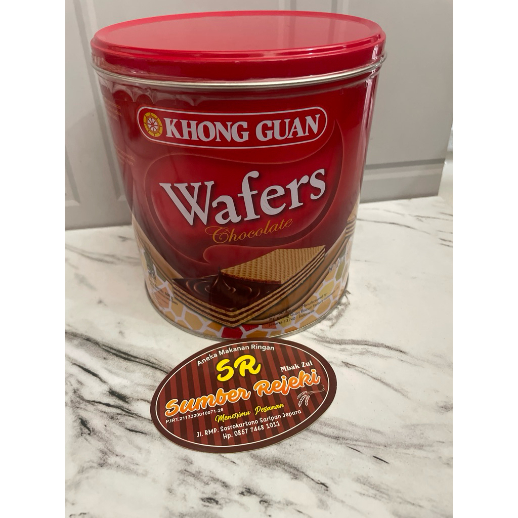 

KHONG GUAN WAFERS CHOCOLATE UKURAN 600gr (free bubble wrap dan kardus )