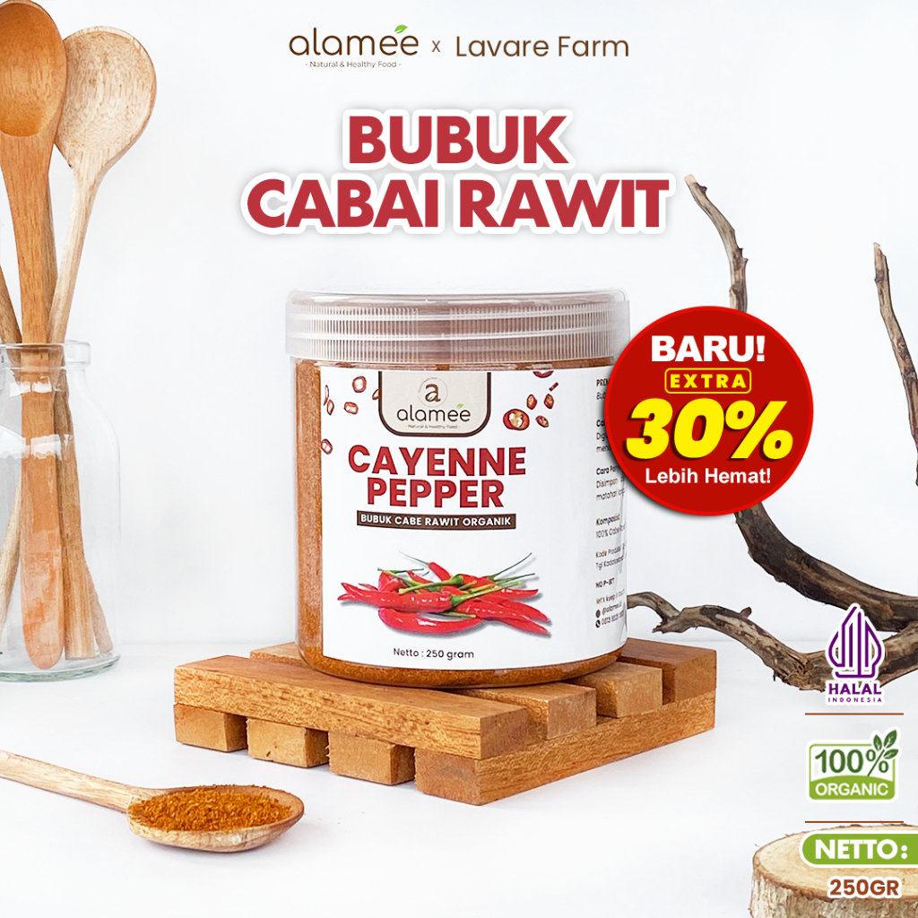 

ALAMEE Bubuk Cabe Rawit Cayenne Pepper Seasoning Powder Cabai Bumbu Masak Dapur 250gr BUMA
