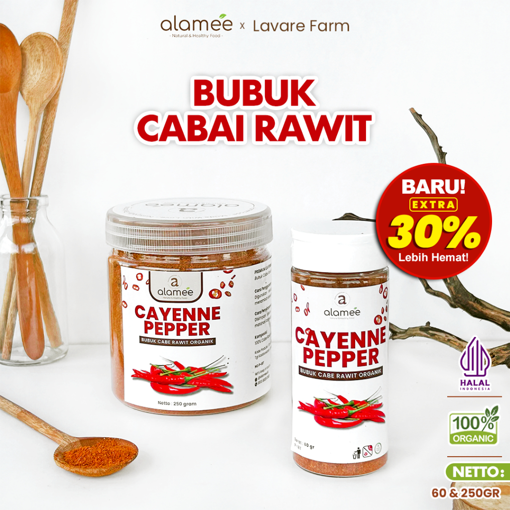 

ALAMEE Cabe Bubuk Rawit Cayenne Pepper Seasoning Powder Cabai Bumbu Masak Dapur BUMA