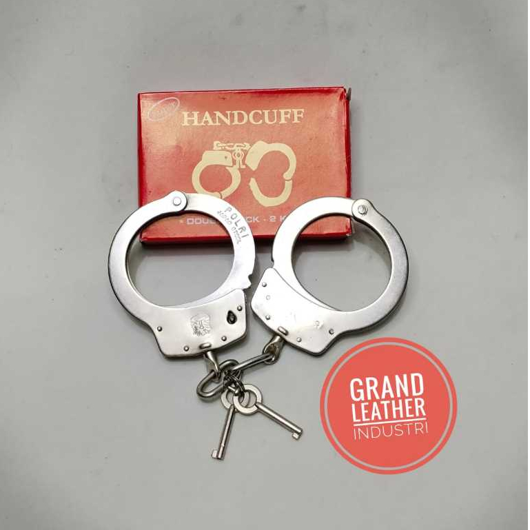 BORGOL TANGAN/HANDCUFF POLRI/POLISI/SATPAM STANLESS ASLI