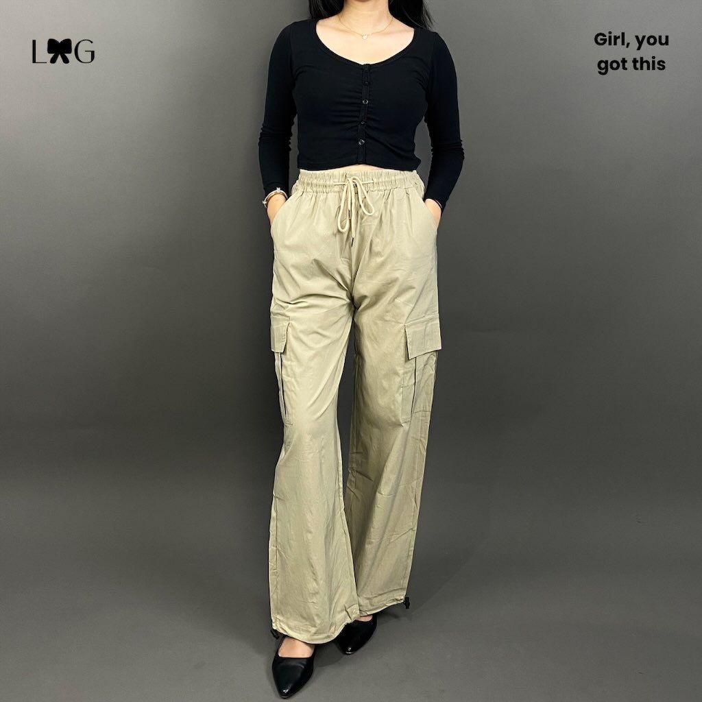 London Girl - Robin Celana Cargo Vintage Premium / Celana Panjang Wanita Cargo